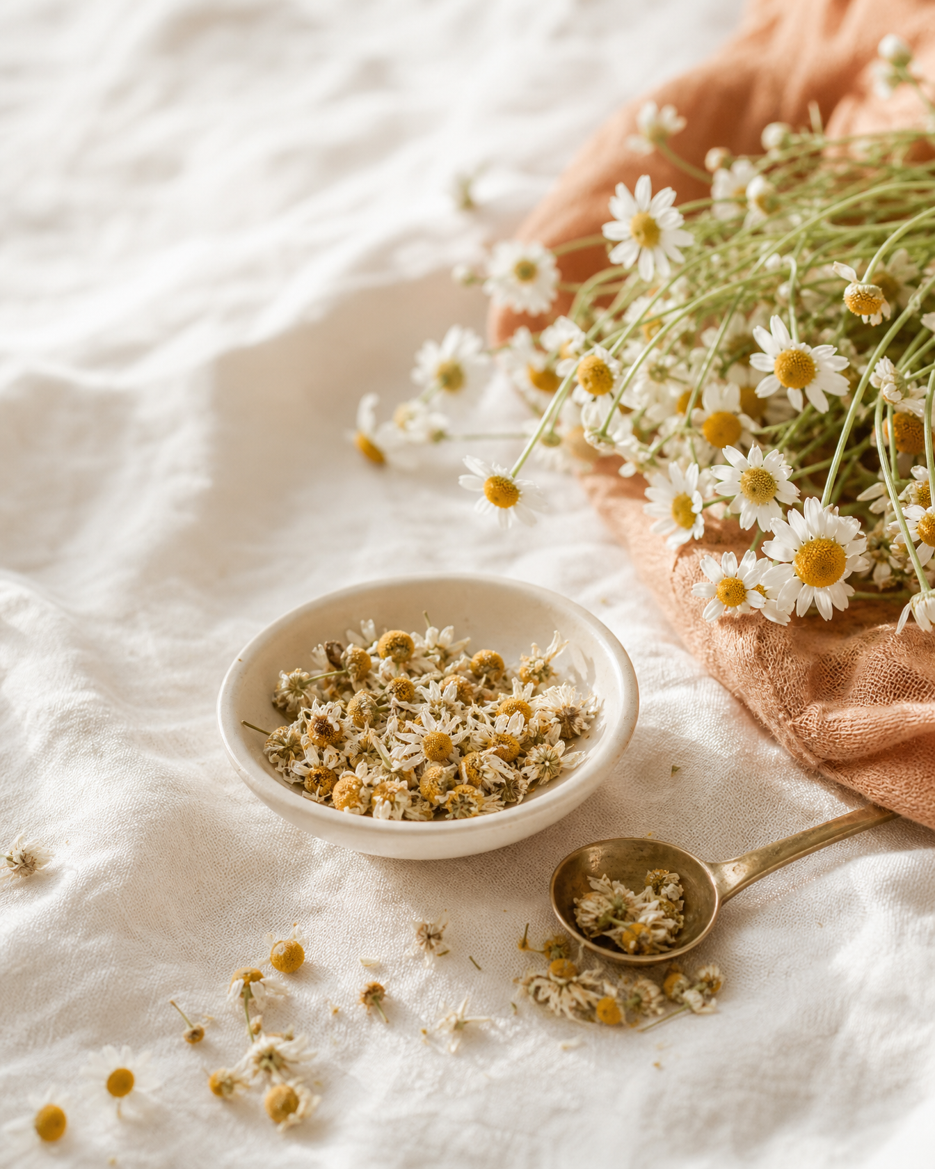 Chamomile botanical still life — Digest & Absorb