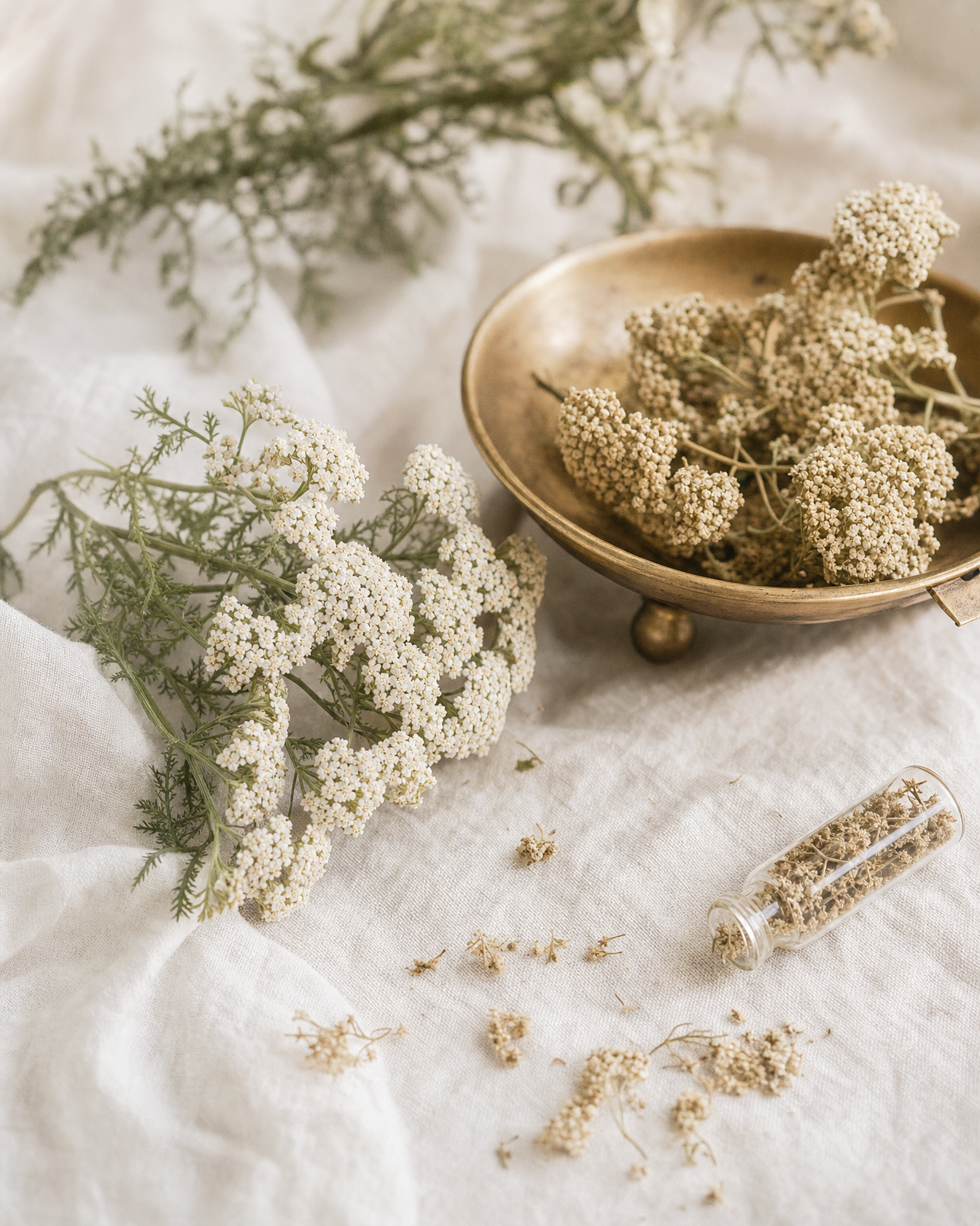 Yarrow botanical still life — Essential Minerals Chewable